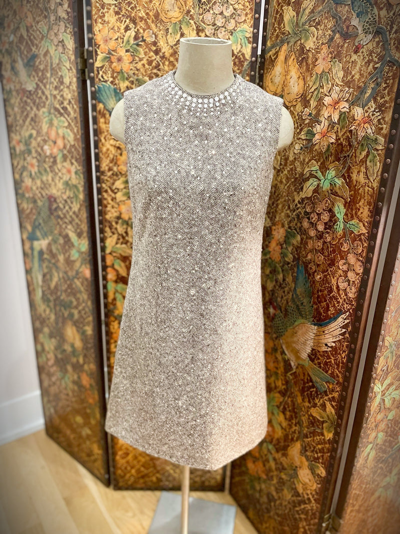 1960s Tweed & Sparkle Nardiello Dress
