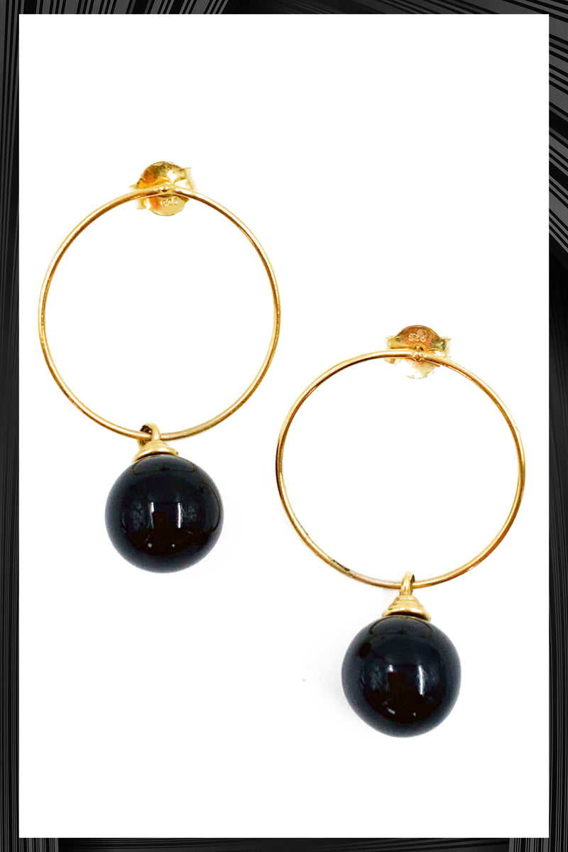 Onyx Hoops | Free Delivery - Quick Shipping