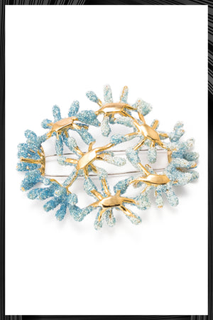 Blue Coral Isle Brooch  | Free Delivery - Quick Shipping
