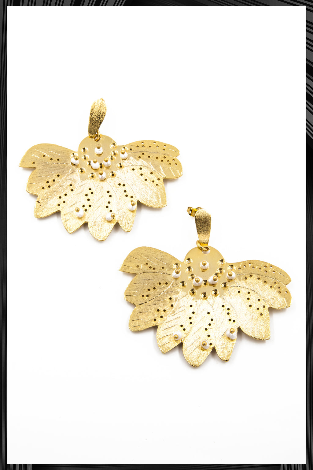 Golden Flower Earrings | Quick Shipping