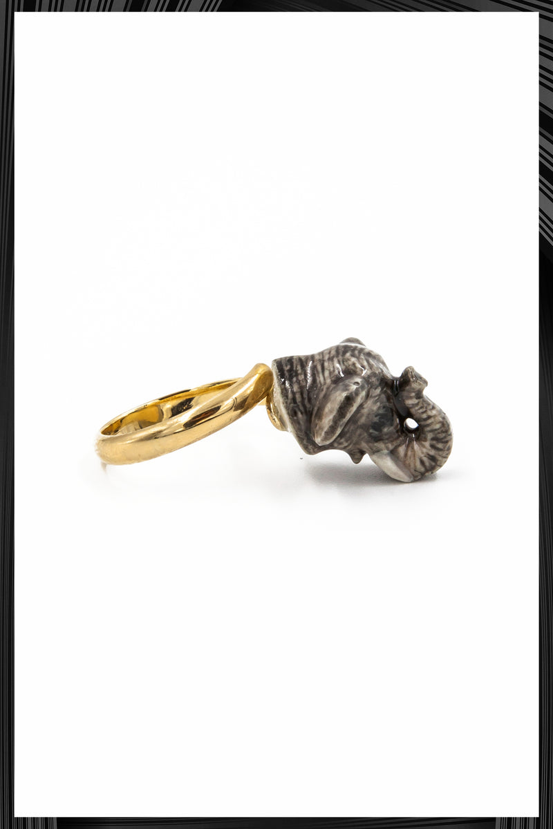 Elephant Gold Ring | Quick Shipping