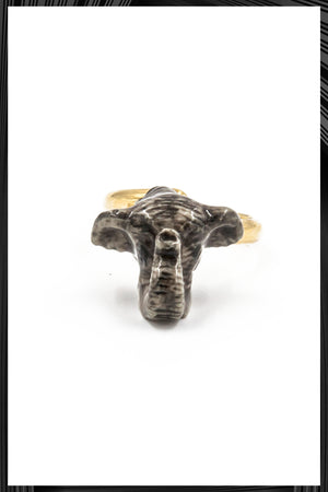 Elephant Gold Ring | Quick Shipping
