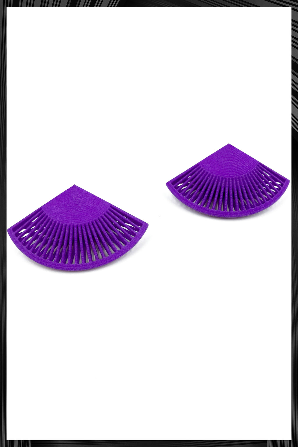Purple Fan Earrings | Free Delivery - Quick Shipping