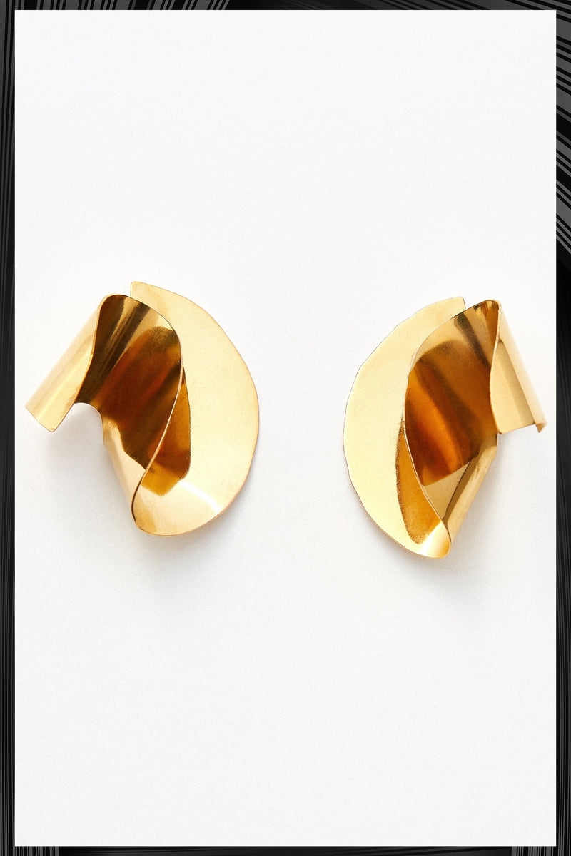 Gold Blanco Maxi Earrings | Free Delivery - Quick Shipping