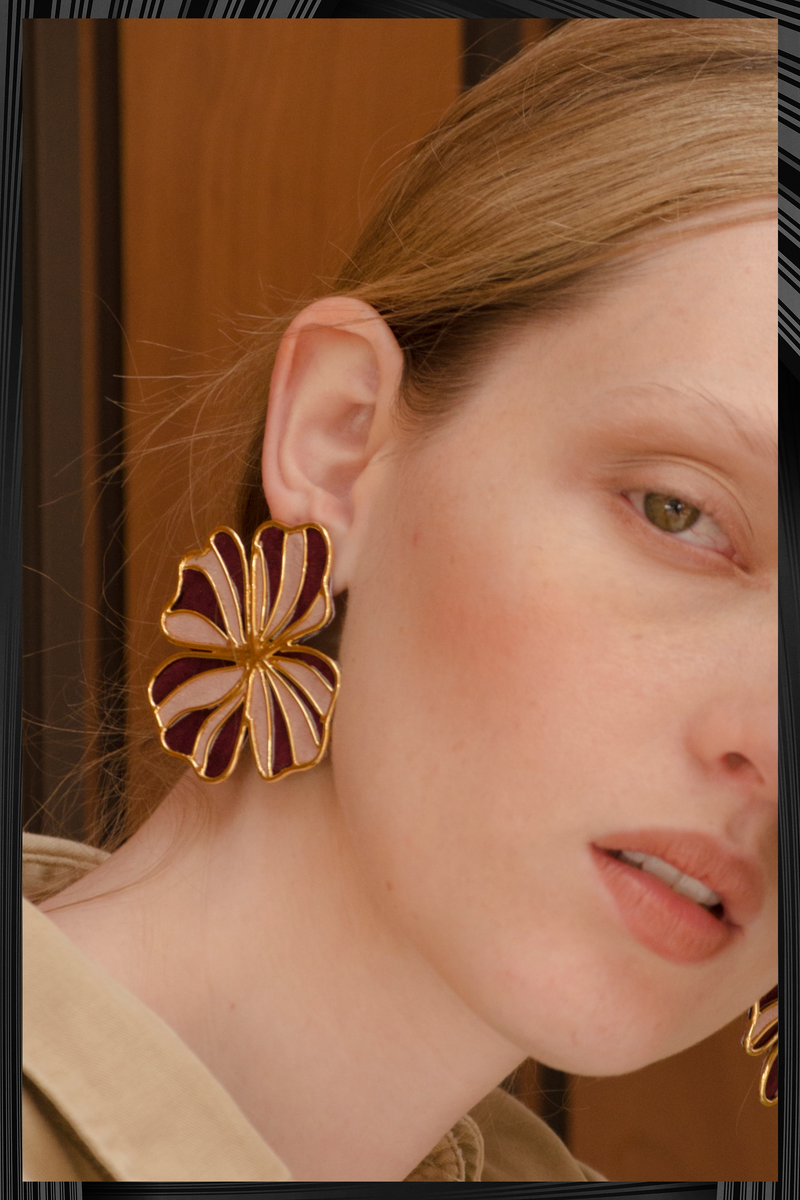 Violet Earrings  | Free Delivery - 3 Week Shipping