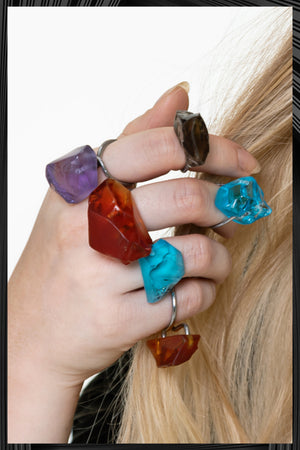 Amber Lollipop Ring 2 | Free Delivery - Quick Shipping