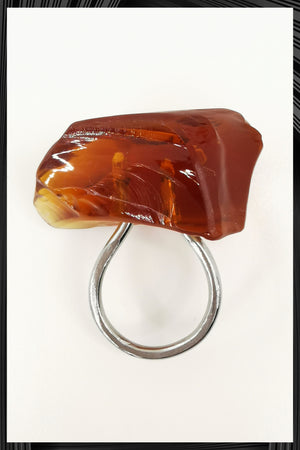 Amber Lollipop Ring 2 | Free Delivery - Quick Shipping
