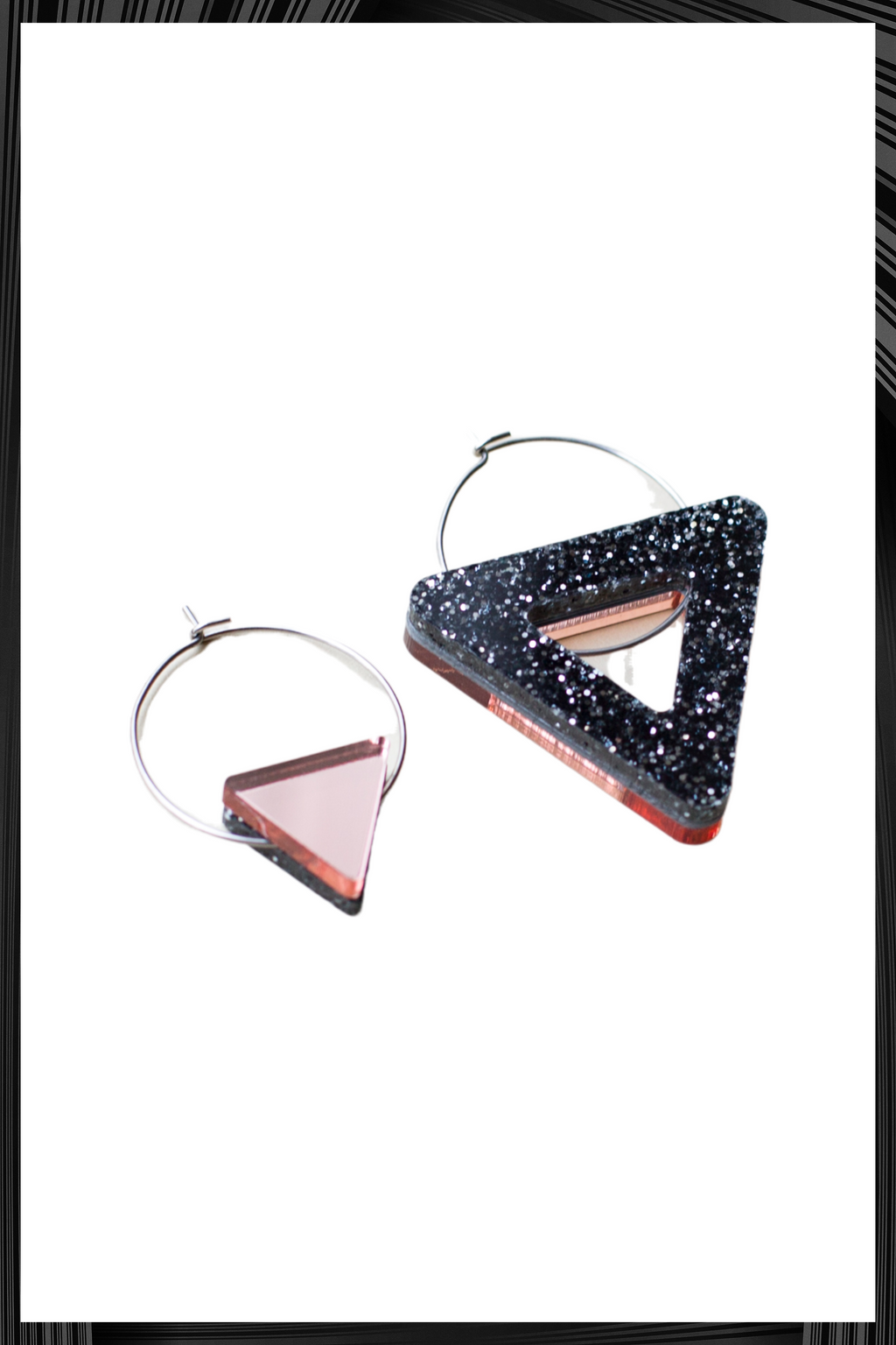 Void Triangle Asymmetrical Earrings | Quick Shipping
