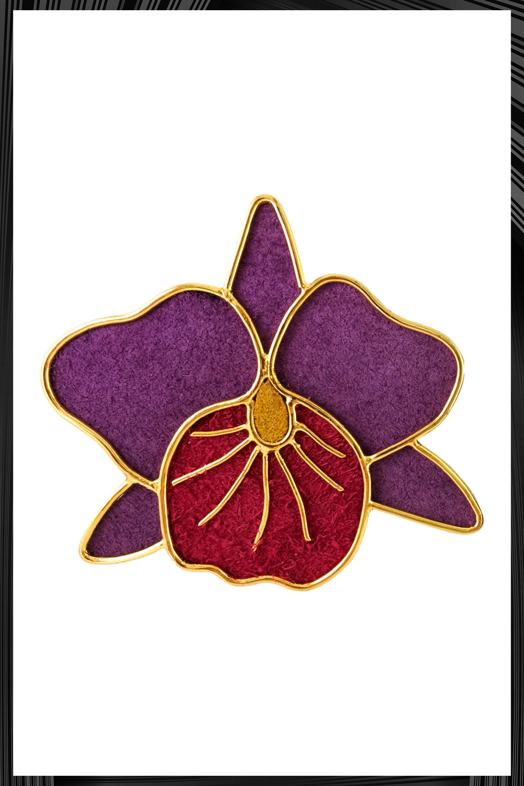 Purple Cattleya Orchid Earrings  | Free Delivery - 3 Week Shipping