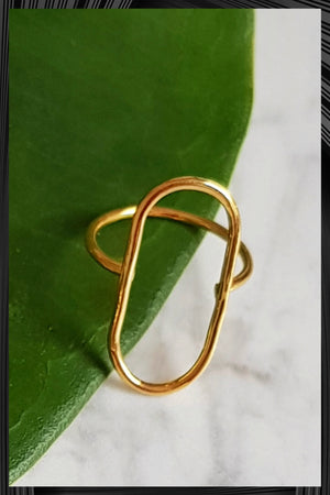 Gold Oval Ring | Quick Shipping