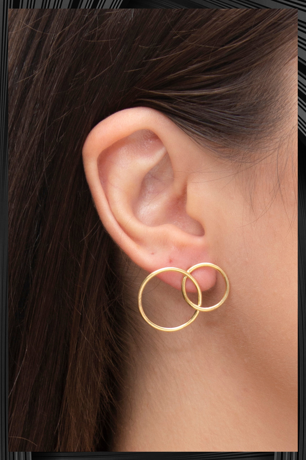 Gold Circle in Circle Earrings | Quick Delivery