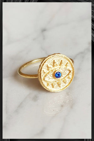 Blue Evil Eye Ring | Quick Shipping
