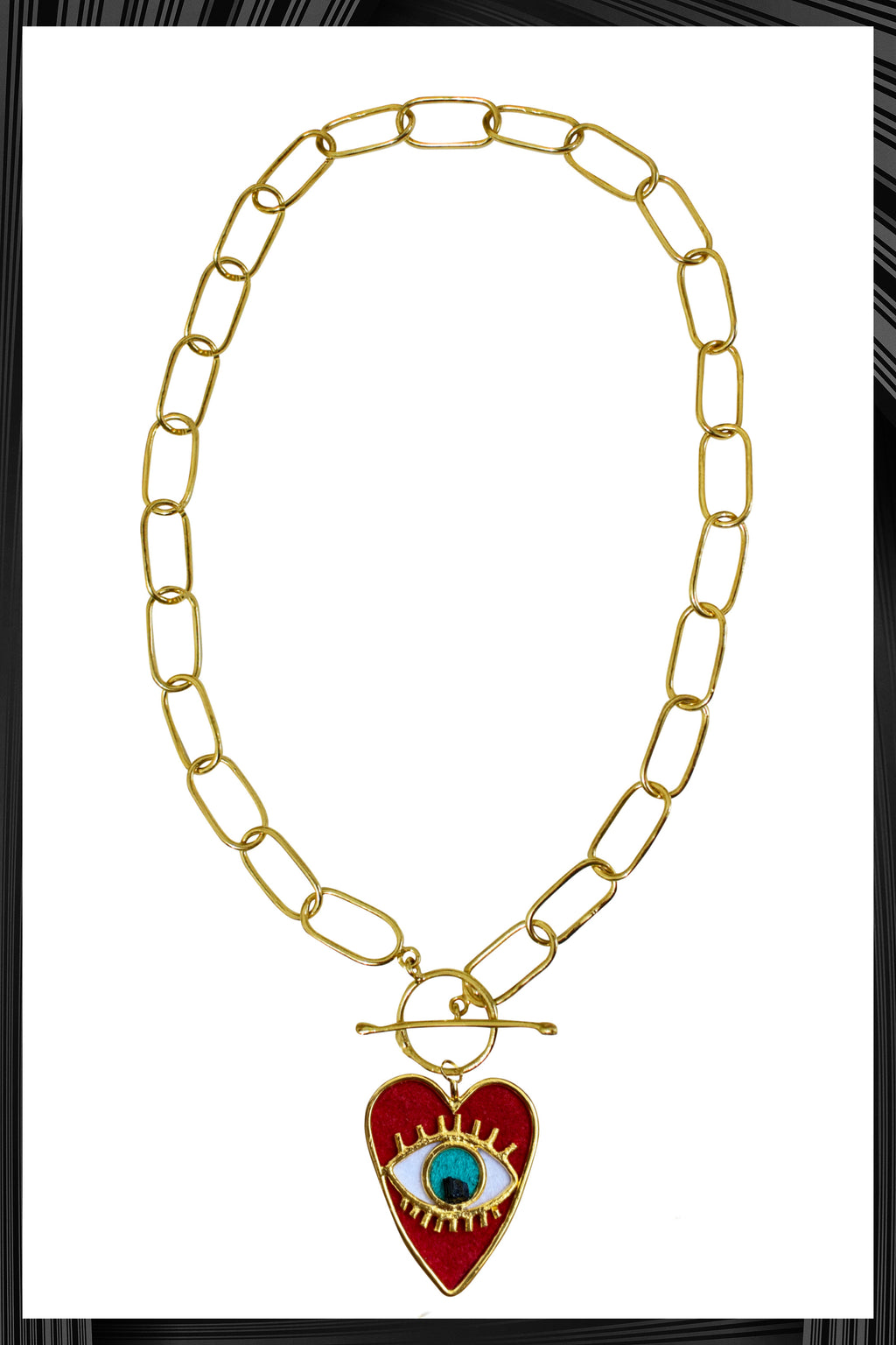 Heart Eye XL Link Chain Necklace | Free Delivery - 3 Week Shipping