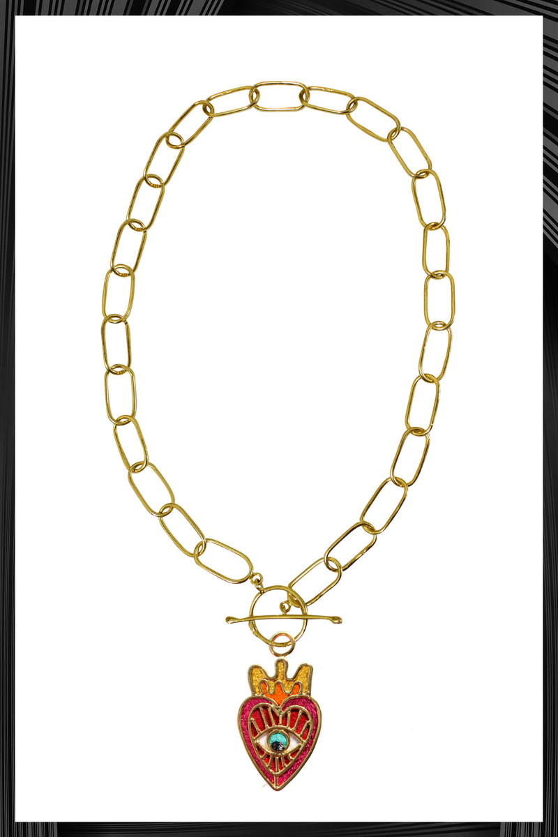 Milagros Del Corazon XL Chain Link Necklace | Free Delivery - 3 Weeks Shipping