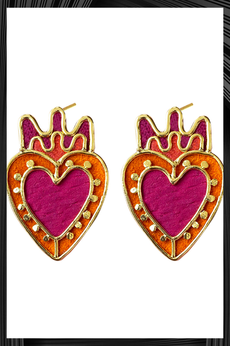 Corazon Y Punto Studs | Free Delivery - 3 Week Shipping