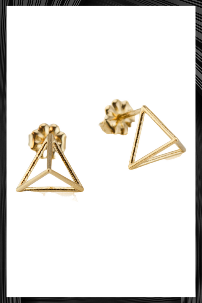 Petite Triangle Stud Earrings | Quick Shipping