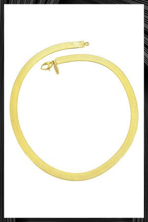 Gold Flat Snake Chain | Quick Shipping - Free Delivery