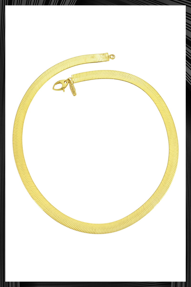 Gold Flat Snake Chain | Quick Shipping - Free Delivery