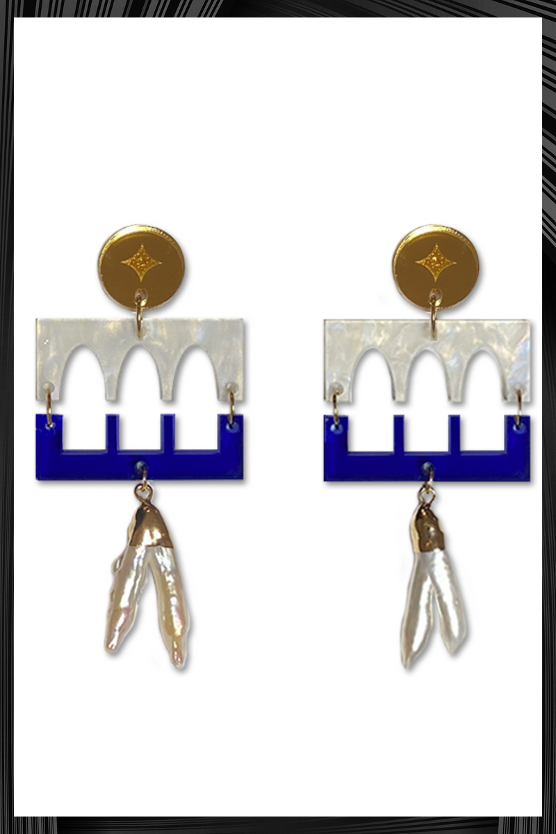 Marbled Palacio Earrings | Quick Shipping