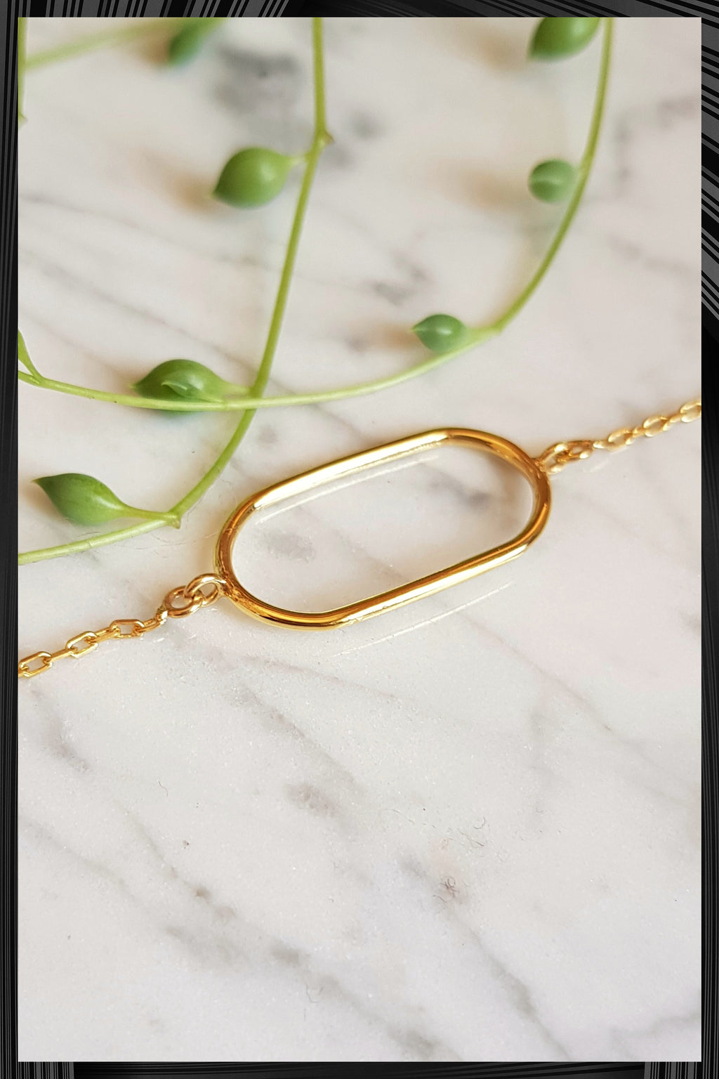 Gold Oval Bracelet | Quick Shipping