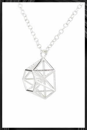 3D Hexagon Pendant Necklace |  Quick Shipping