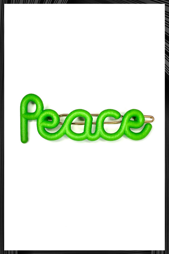 Green Peace Hair Clips | Quick Shipping