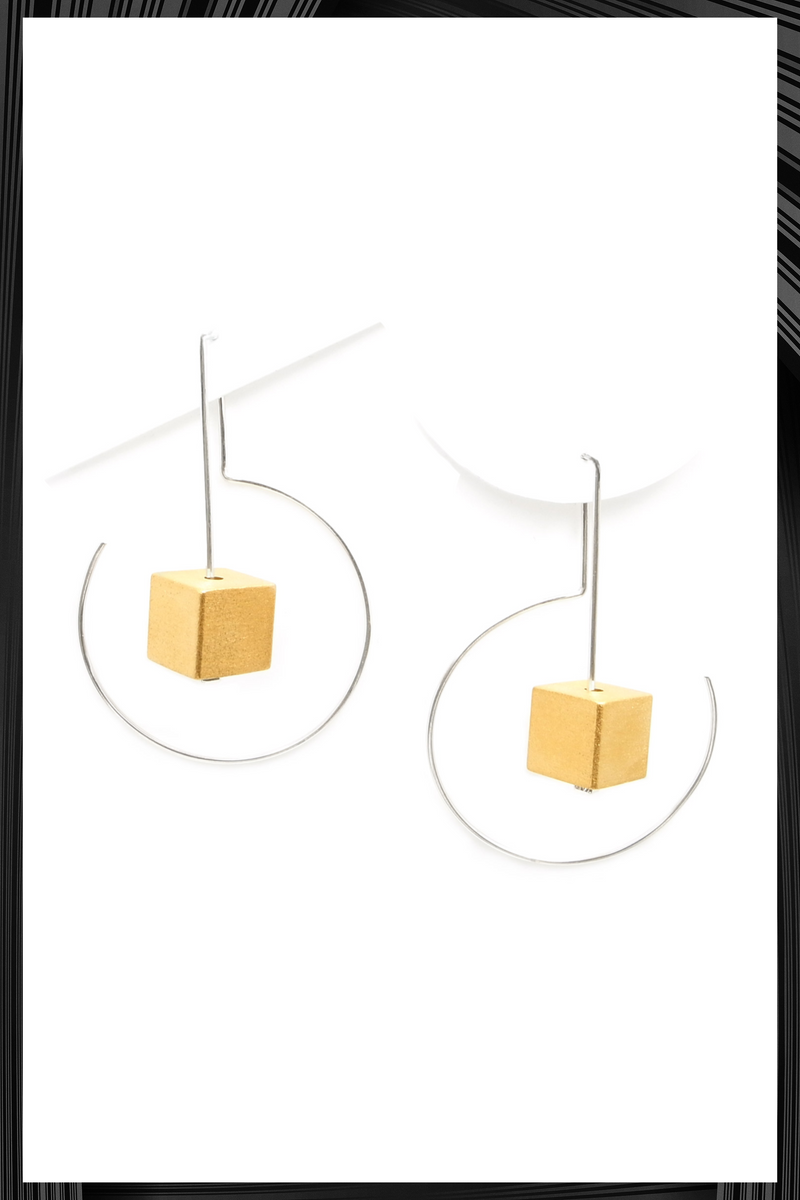 Labyrinth Midi Square Earrings | Free Delivery - Quick Shipping