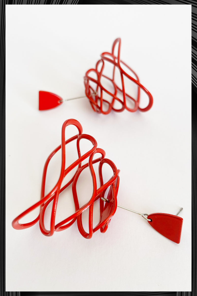 Red Bell Earrings | Quick Shipping