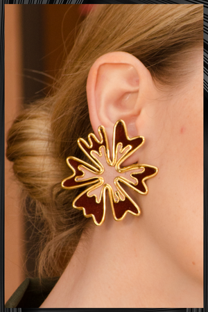 Claire Flower Earrings | Free Delivery - 3 Week Shipping