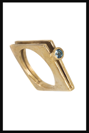 Blue Topaz Little Book Ring | Free Delivery - Quick Shipping