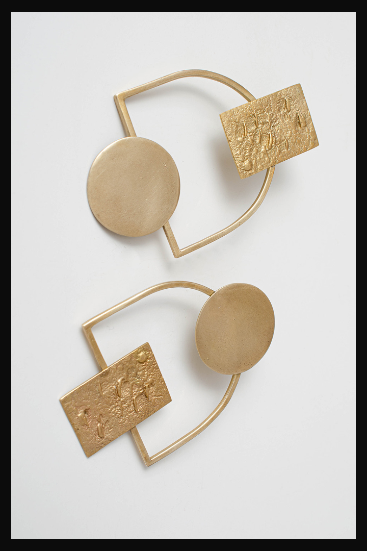 Aelita Brass Earrings | Free Delivery - Quick Shipping