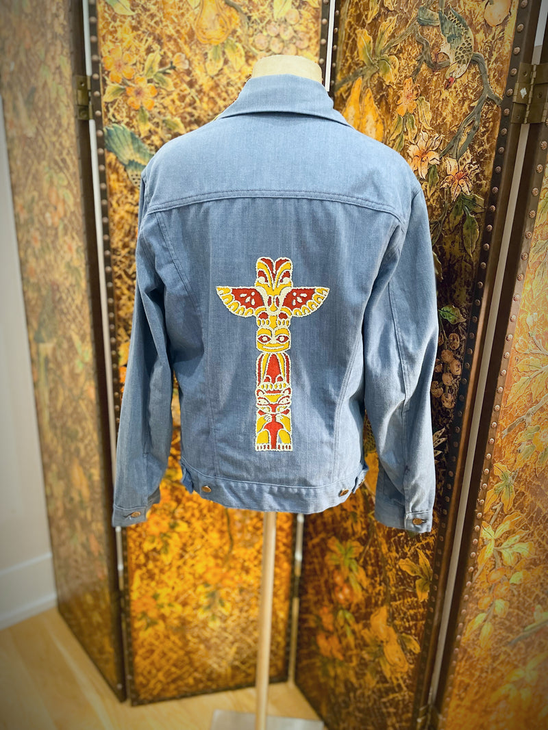 1970s Totem Pole Jean Jacket