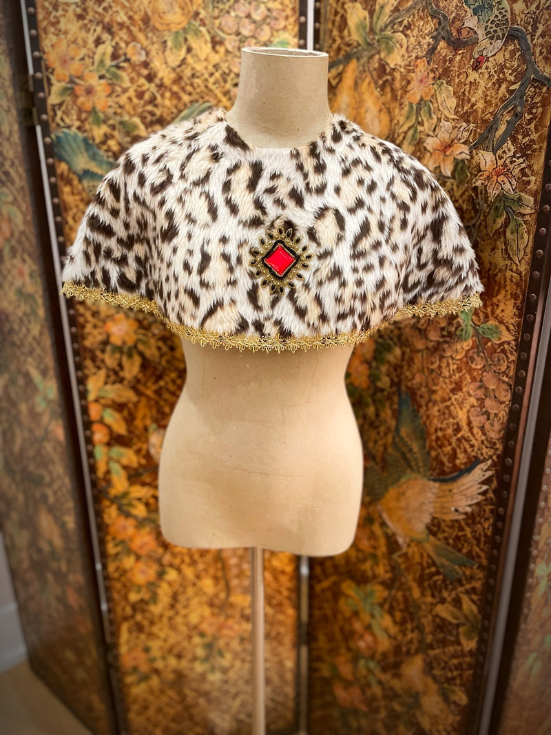 1960s Faux Leopard Fur Shall