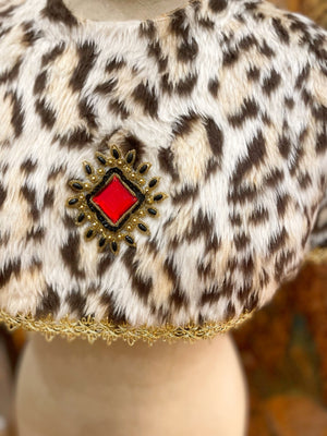 1960s Faux Leopard Fur Shall