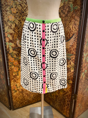 1960s Black & White Polka Dot Skirt