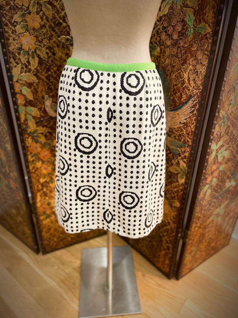 1960s Black & White Polka Dot Skirt