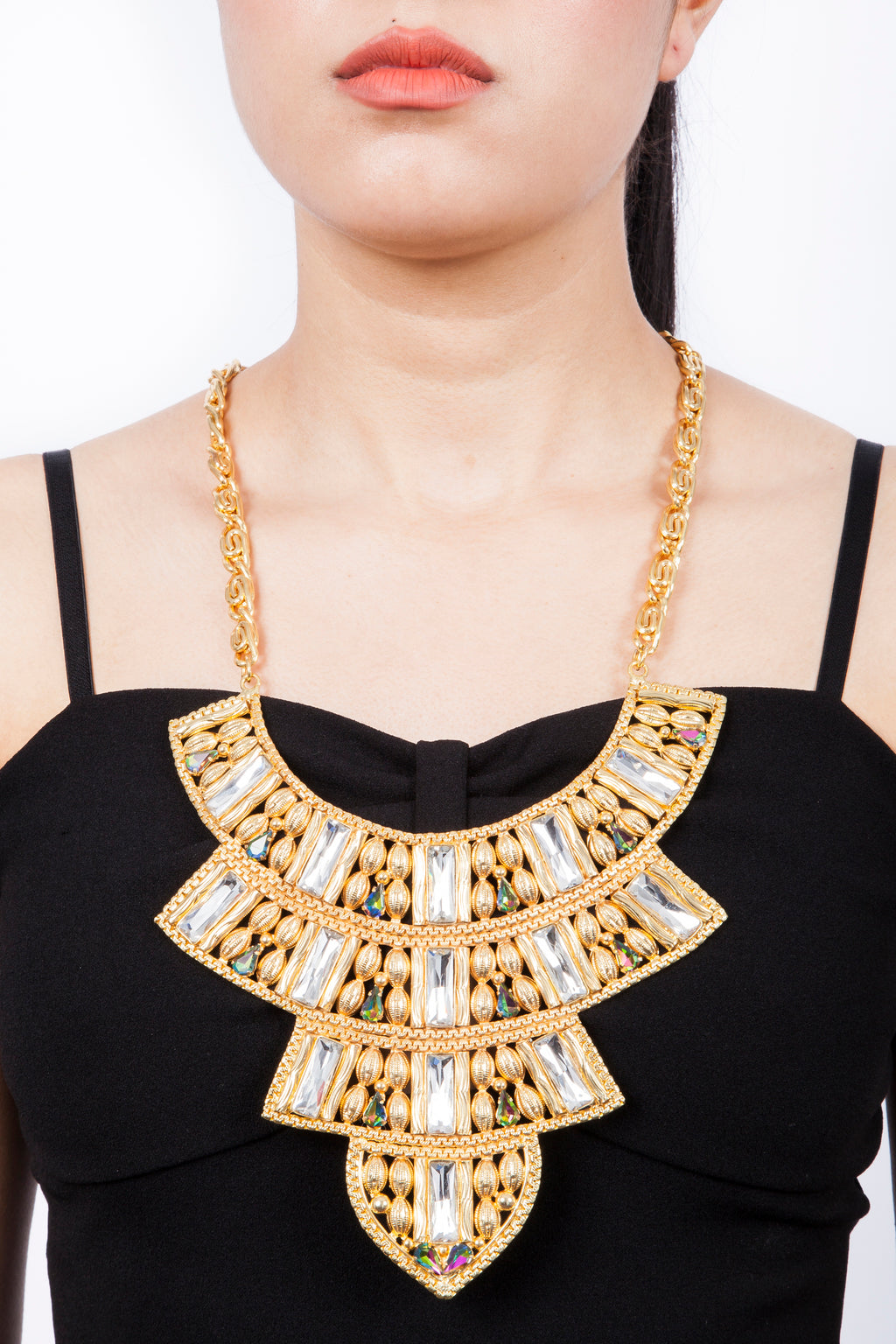 Valliyan India Jewelry Gold Statement Necklace Large Necklace