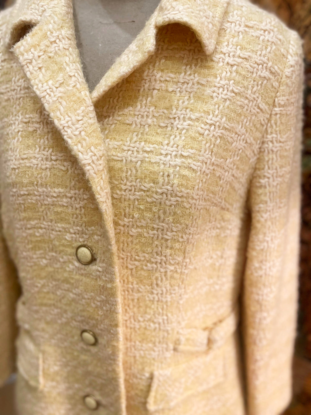 1960s Yellow Tweed Coat